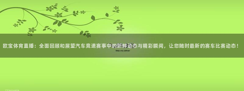 欧宝体育直播：全面回顾和展望汽车竞速赛事中的新鲜动态与精彩瞬间，让您随时最新的赛车比赛动态！