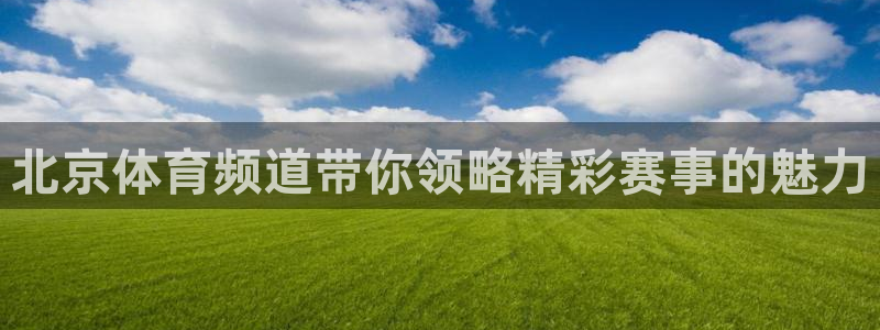 北京体育频道带你领略精彩赛事的魅力
